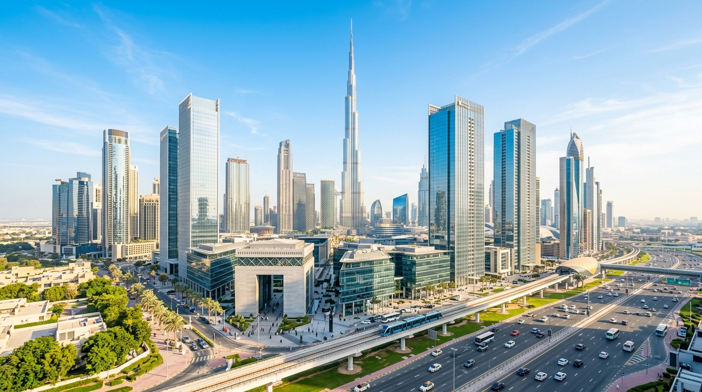 Dubai Downtown & Burj Khalifa skyline daylight — VIP ELITE